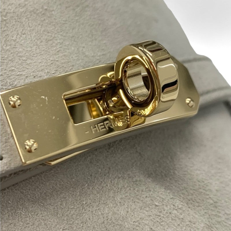 エルメス HERMES ゲーム スニーカー 靴 シューズ スエード ベージュ ピンクゴールド ケリー金具 スリッポン