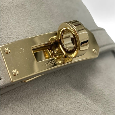 エルメス HERMES ゲーム スニーカー 靴 シューズ スエード ベージュ ピンクゴールド ケリー金具 スリッポン