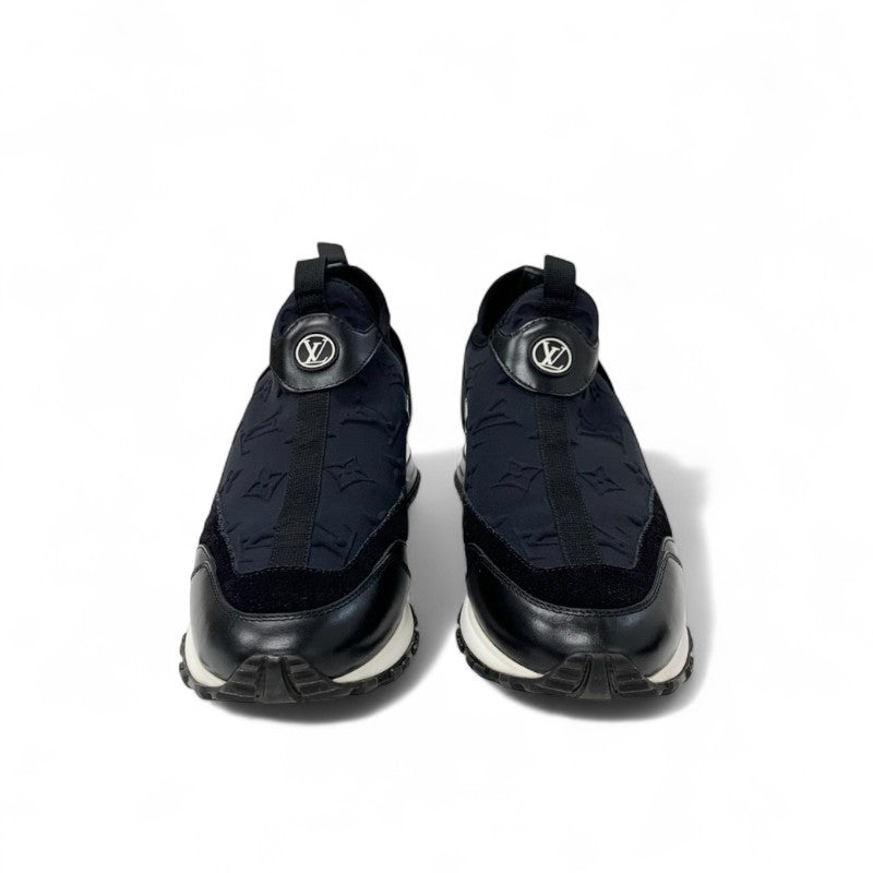 ルイヴィトン LOUIS VUITTON ランアウェイライン モノグラム スニーカー 靴 シューズ ファブリック レザー スエード ブラック ホワイト ロゴ インヒール