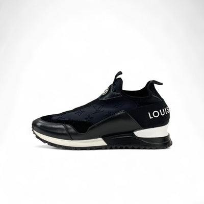 ルイヴィトン LOUIS VUITTON ランアウェイライン モノグラム スニーカー 靴 シューズ ファブリック レザー スエード ブラック ホワイト ロゴ インヒール