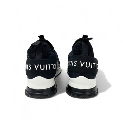 ルイヴィトン LOUIS VUITTON ランアウェイライン モノグラム スニーカー 靴 シューズ ファブリック レザー スエード ブラック ホワイト ロゴ インヒール