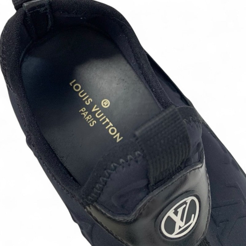 ルイヴィトン LOUIS VUITTON ランアウェイライン モノグラム スニーカー 靴 シューズ ファブリック レザー スエード ブラック ホワイト ロゴ インヒール