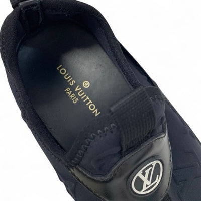 ルイヴィトン LOUIS VUITTON ランアウェイライン モノグラム スニーカー 靴 シューズ ファブリック レザー スエード ブラック ホワイト ロゴ インヒール