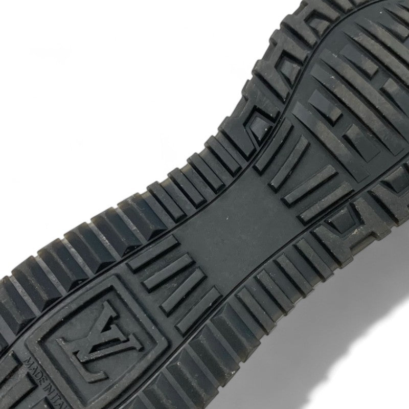 ルイヴィトン LOUIS VUITTON ランアウェイライン モノグラム スニーカー 靴 シューズ ファブリック レザー スエード ブラック ホワイト ロゴ インヒール