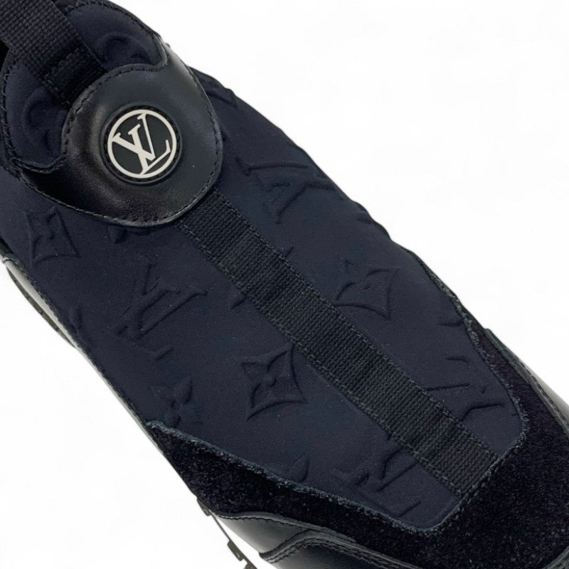 ルイヴィトン LOUIS VUITTON ランアウェイライン モノグラム スニーカー 靴 シューズ ファブリック レザー スエード ブラック ホワイト ロゴ インヒール