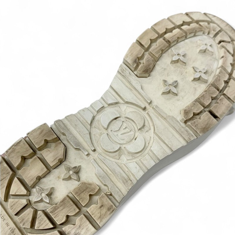 ルイヴィトン LOUIS VUITTON スクァッドライン モノグラム ブーツ ショートブーツ 靴 シューズ レザー ブラック ホワイト アンクルブーツ ロゴ サイドゴア ハイカットスニーカー