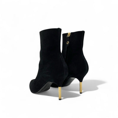 ルイヴィトン LOUIS VUITTON アルティメートライン ブーツ ショートブーツ 靴 シューズ スエード ブラック 黒 ゴールド アンクルブーツ モノグラム