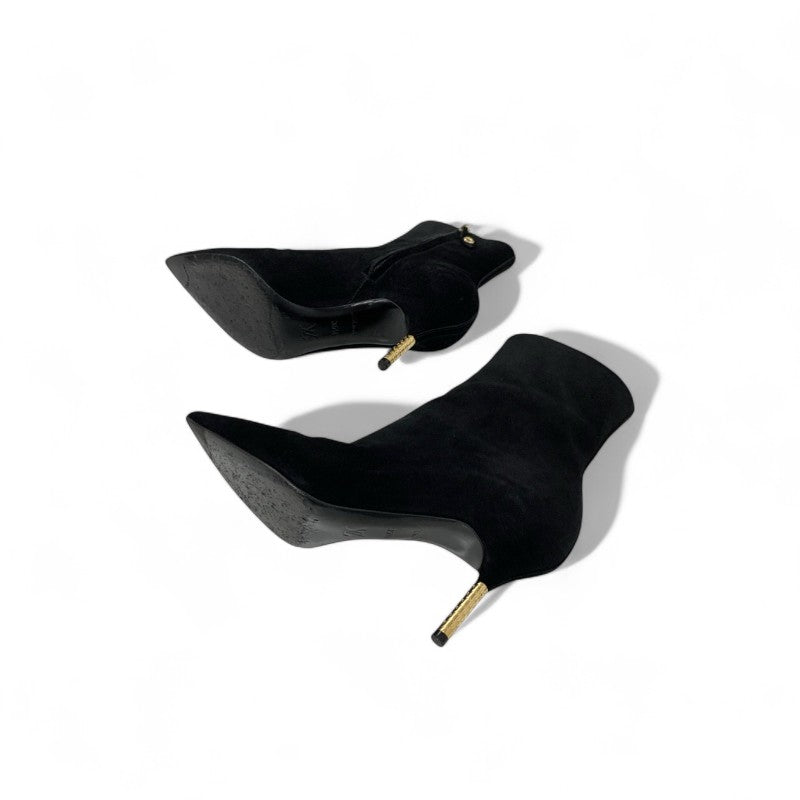 ルイヴィトン LOUIS VUITTON アルティメートライン ブーツ ショートブーツ 靴 シューズ スエード ブラック 黒 ゴールド アンクルブーツ モノグラム