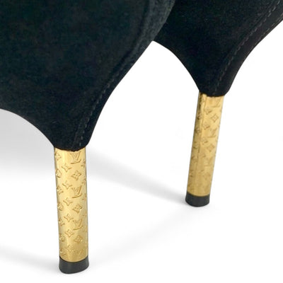 ルイヴィトン LOUIS VUITTON アルティメートライン ブーツ ショートブーツ 靴 シューズ スエード ブラック 黒 ゴールド アンクルブーツ モノグラム