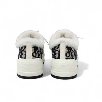 クリスチャンディオール CHRISTIAN DIOR WALK'N'DIOR スニーカー 靴 シューズ ファブリック ムートン ネイビー ホワイト