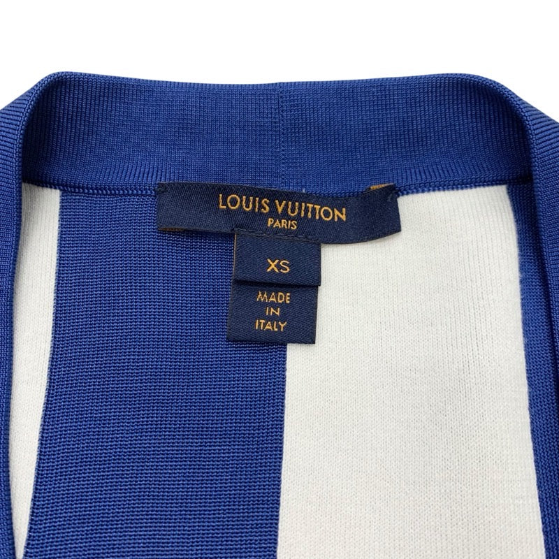 ルイヴィトン LOUIS VUITTON モノグラム トップス ブルー ホワイト カーディガン セーター ストライプ