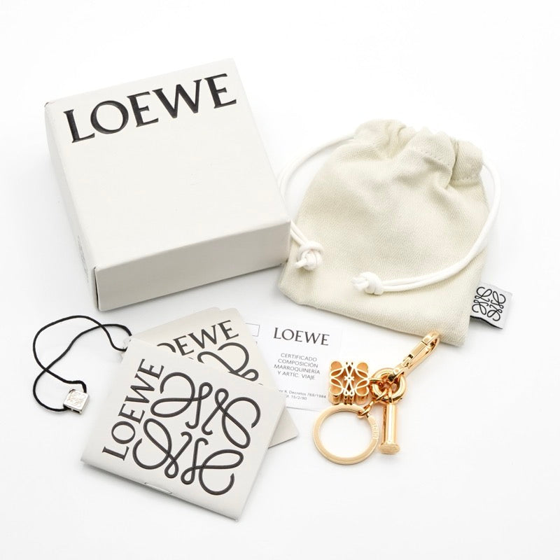 ロエベ LOEWE チャーム ゴールド 未使用 アナグラム キーリング