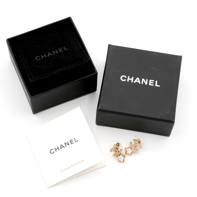 シャネル CHANEL ピアス イヤリング ゴールド ホワイト ココマーク スター ラインストーン