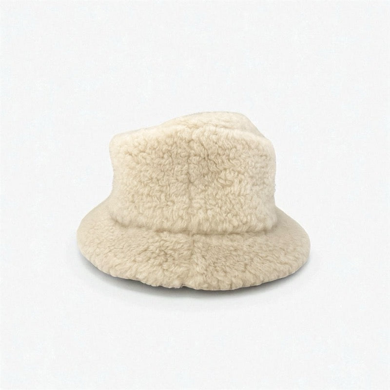 セリーヌ CELINE 帽子 カシミア ベージュ トリオンフ ロゴ バケット