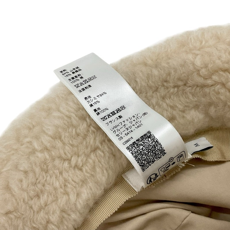 セリーヌ CELINE 帽子 カシミア ベージュ トリオンフ ロゴ バケットハット