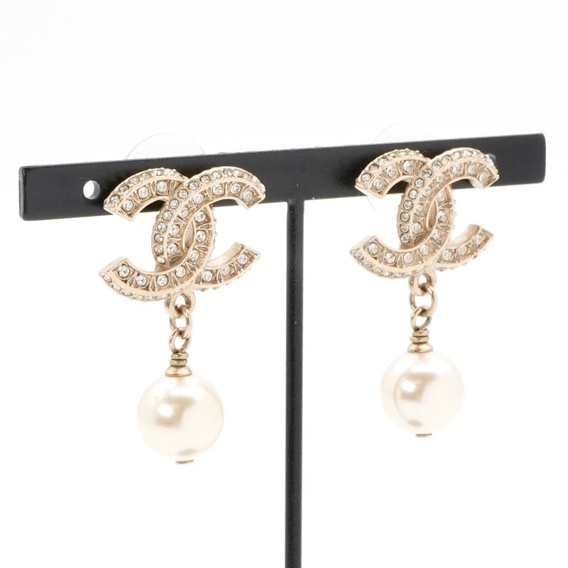 シャネル CHANEL ピアス イヤリング ゴールド ココマーク ラインストーン