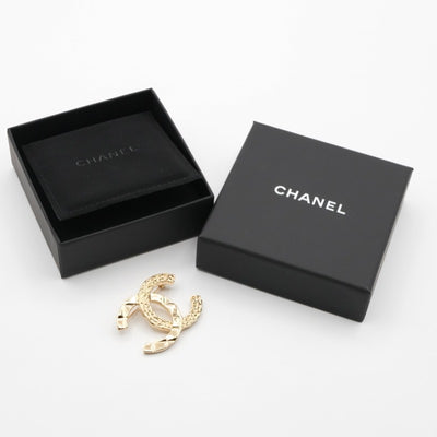 シャネル CHANEL ブローチ コサージュ ゴールド ココマーク