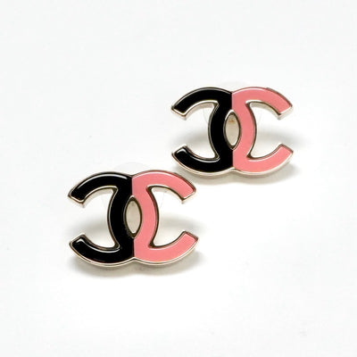 シャネル CHANEL ピアス イヤリング ゴールド ブラック ピンク ココマーク バイカラー