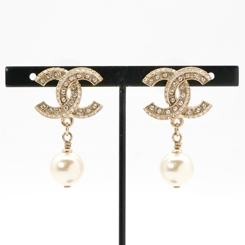 シャネル CHANEL ピアス イヤリング ゴールド ココマーク ラインストーン