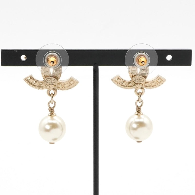 シャネル CHANEL ピアス イヤリング ゴールド ココマーク ラインストーン