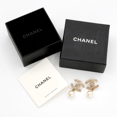 シャネル CHANEL ピアス イヤリング ゴールド ココマーク ラインストーン
