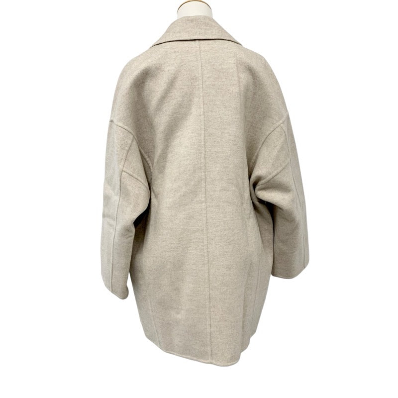 エルメス HERMES アウター カシミヤ ベージュ コート セリエボタン