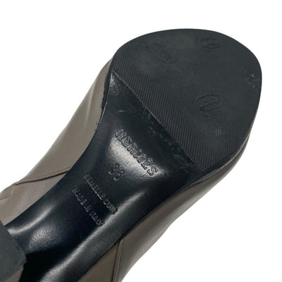 エルメス HERMES ジュウーズ ブーツ ショートブーツ 靴 シューズ レザー グレージュ シルバー ケリー金具