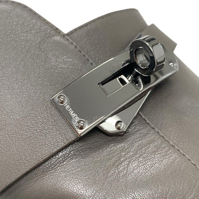 エルメス HERMES ジュウーズ ブーツ ショートブーツ 靴 シューズ レザー グレージュ シルバー ケリー金具