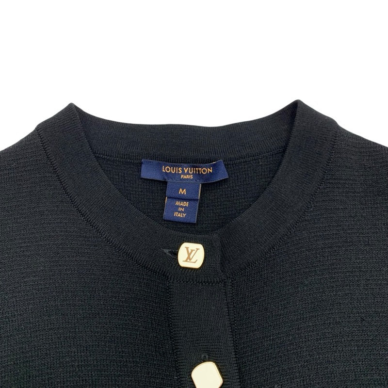 ルイヴィトン LOUIS VUITTON ワンピース ウール ブラック グリーン モノグラム ドレス ニット