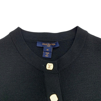 ルイヴィトン LOUIS VUITTON ワンピース ウール ブラック グリーン モノグラム ドレス ニット