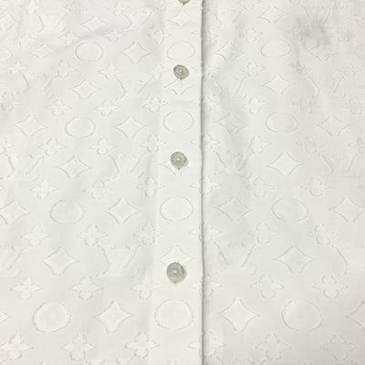 ルイヴィトン LOUIS VUITTON トップス コットン ホワイト モノグラムフィルクーぺシャツ ブラウス