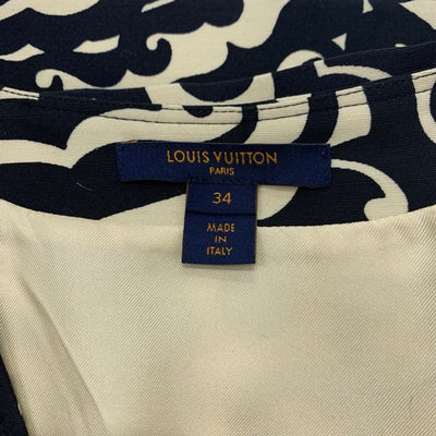 ルイヴィトン LOUIS VUITTON ワンピース ウール アイボリー ブラック モノグラムフラワー ベルト