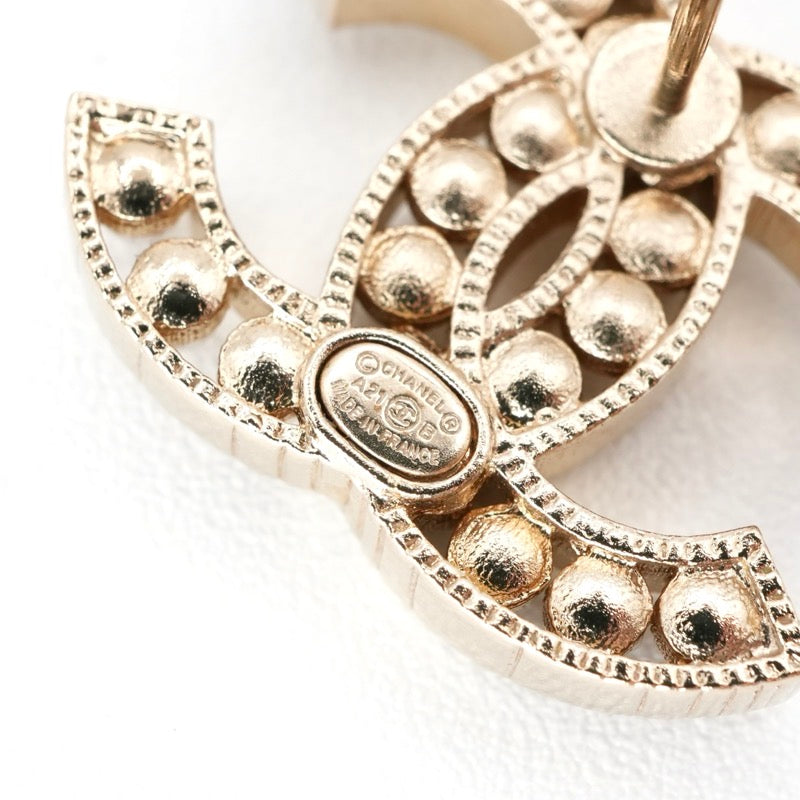 シャネル CHANEL ピアス イヤリング ゴールド ホワイト ココマーク