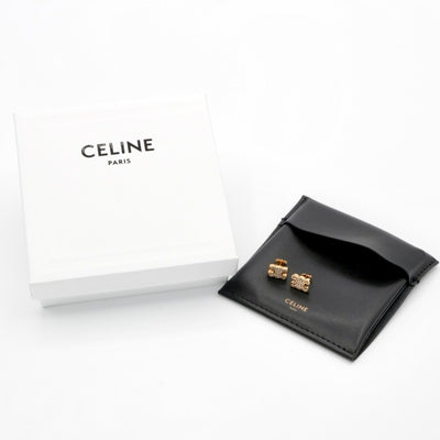 セリーヌ CELINE ピアス イヤリング ゴールド トリオンフ ラインストーン