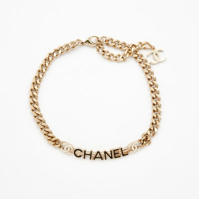 シャネル CHANEL ネックレス ペンダント チョーカー ゴールド ブラック ホワイト ココマーク ロゴ