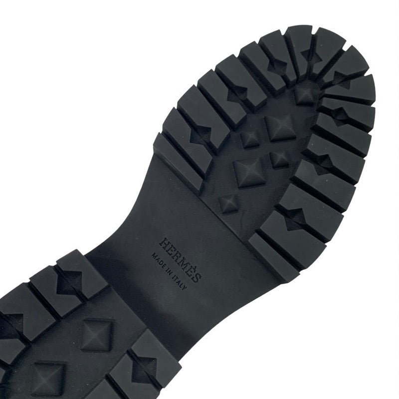 エルメス HERMES フジ ブーツ ロングブーツ 靴 シューズ レザー アイボリー エクスリブリス キルティング