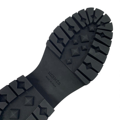 エルメス HERMES フジ ブーツ ロングブーツ 靴 シューズ レザー アイボリー エクスリブリス キルティング