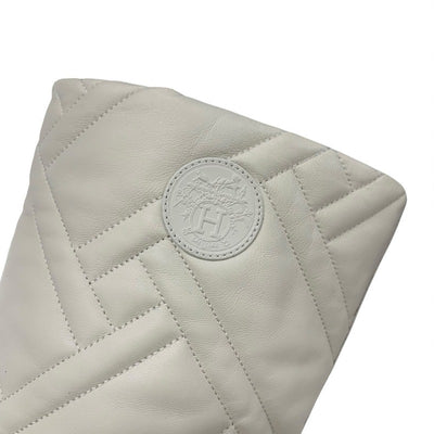 エルメス HERMES フジ ブーツ ロングブーツ 靴 シューズ レザー アイボリー エクスリブリス キルティング