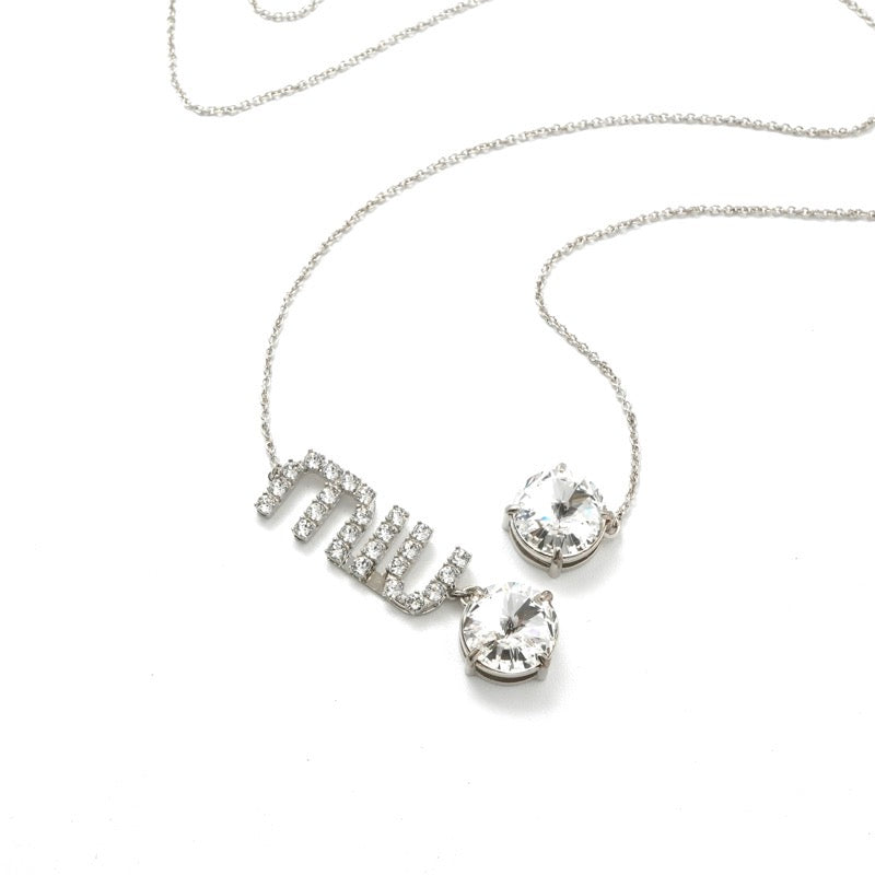 ミュウミュウ MIUMIU ネックレス ペンダント チョーカー シルバー