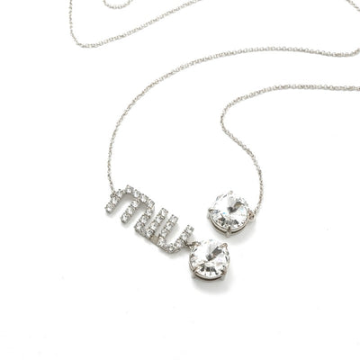 ミュウミュウ MIUMIU ネックレス ペンダント チョーカー シルバー