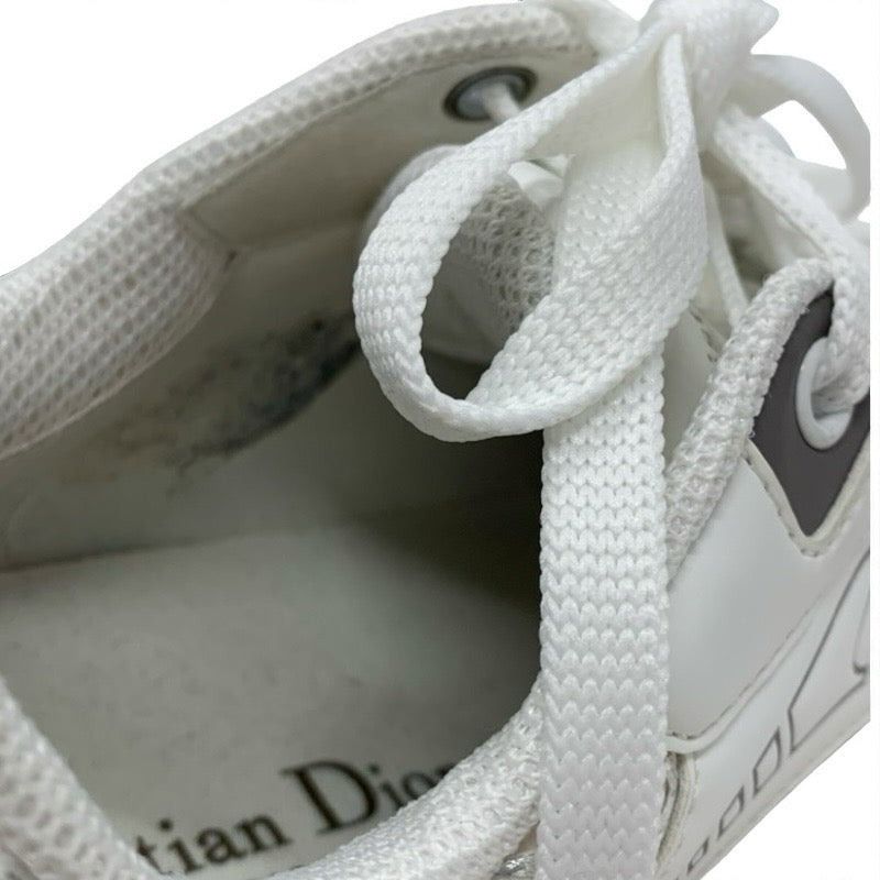 クリスチャンディオール CHRISTIAN DIOR Dior Vibe スニーカー 靴 シューズ レザー ラバー ファブリック ホワイト グレー ロゴ