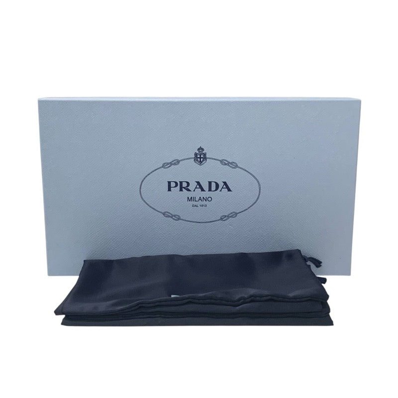 プラダ PRADA サンダル 靴 シューズ スエード レザー ブラック 未使用 ロゴ ビロード ミュール