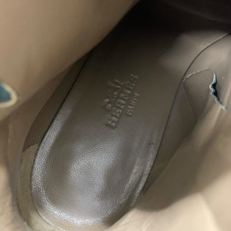 エルメス HERMES サンジェルマン ブーツ ショートブーツ 靴 シューズ レザー ブラック 黒 シルバー ケリー金具