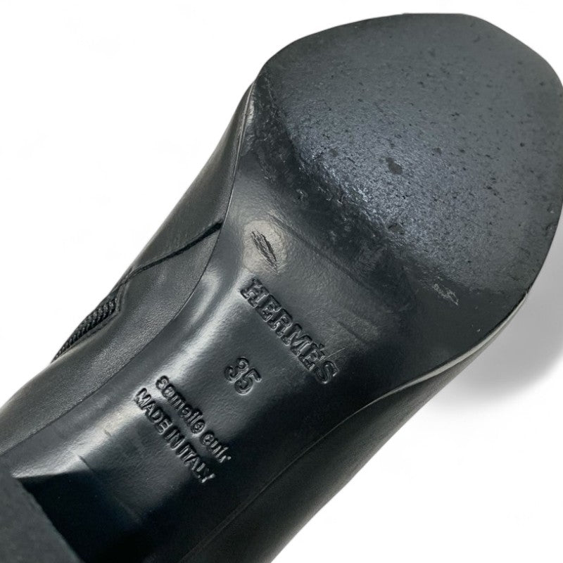 エルメス HERMES サンジェルマン ブーツ ショートブーツ 靴 シューズ レザー ブラック 黒 シルバー ケリー金具