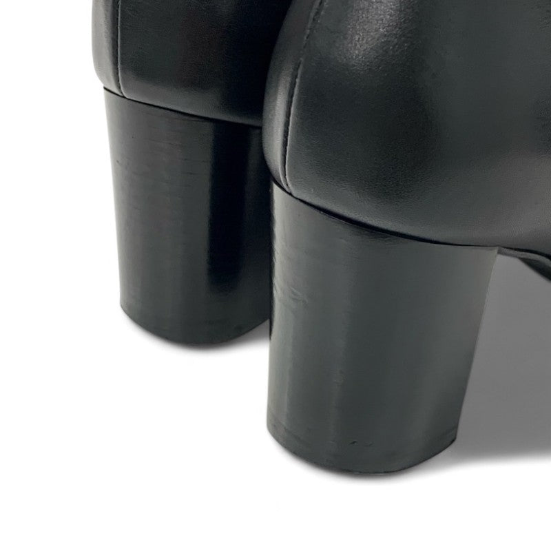 エルメス HERMES サンジェルマン ブーツ ショートブーツ 靴 シューズ レザー ブラック 黒 シルバー ケリー金具