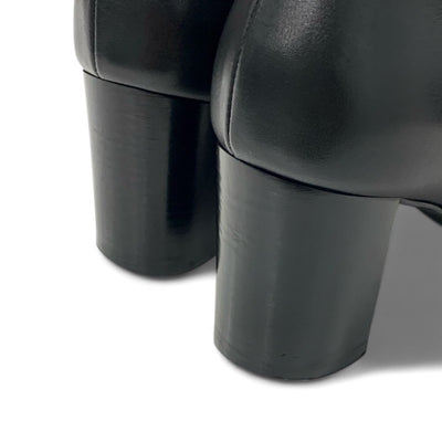 エルメス HERMES サンジェルマン ブーツ ショートブーツ 靴 シューズ レザー ブラック 黒 シルバー ケリー金具