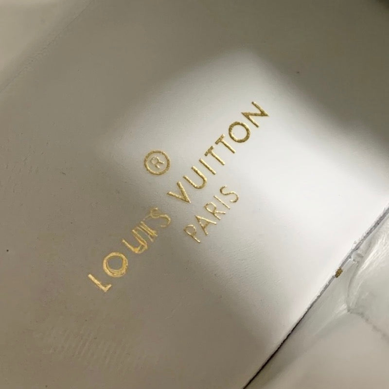ルイヴィトン LOUIS VUITTON ステラーライン モノグラム スニーカー 靴 シューズ レザー ホワイト ブラウン ロゴ パンチング ハイカット