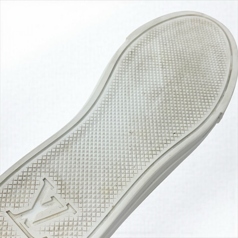 ルイヴィトン LOUIS VUITTON ステラーライン モノグラム スニーカー 靴 シューズ レザー ホワイト ブラウン ロゴ パンチング ハイカット