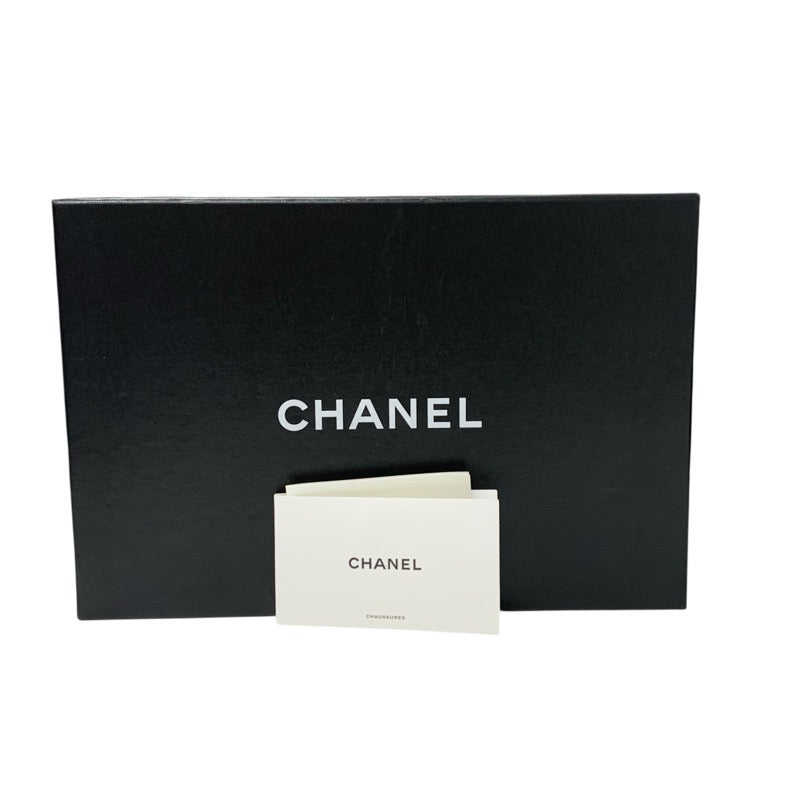 シャネル CHANEL パンプス 靴 シューズ メッシュ ファブリック ブラック シルバー ココマーク パール