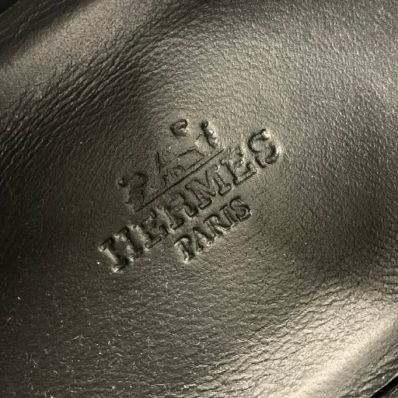 エルメス HERMES トレイル スニーカー 靴 シューズ レザー ブラック 黒 未使用 ロゴ メンズ
